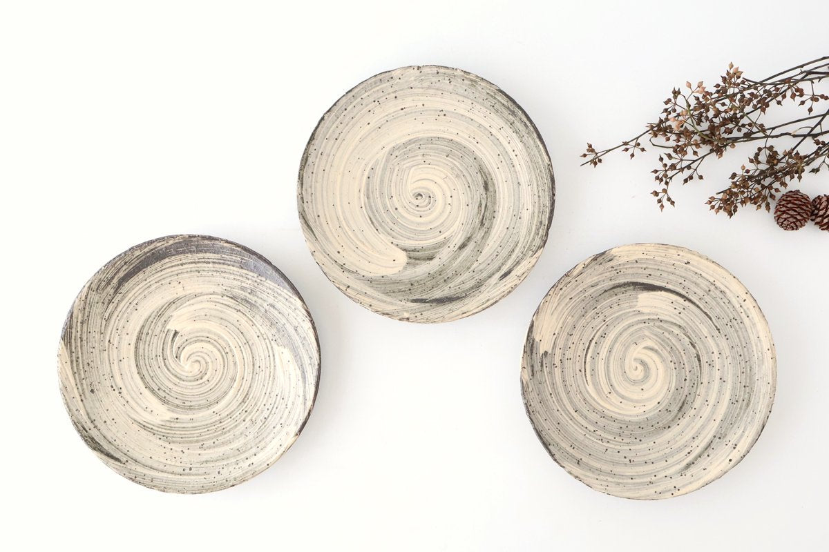 Flat Plate White Storm 21㎝/8.3in | Shigaraki Ware