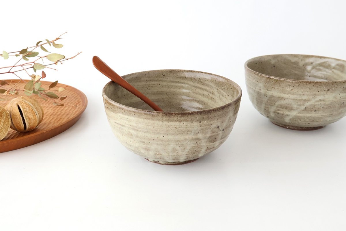Donburi Bowl Gray Hakeme | Shigaraki Ware