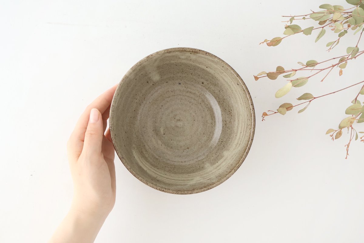 Donburi Bowl Gray Hakeme | Shigaraki Ware