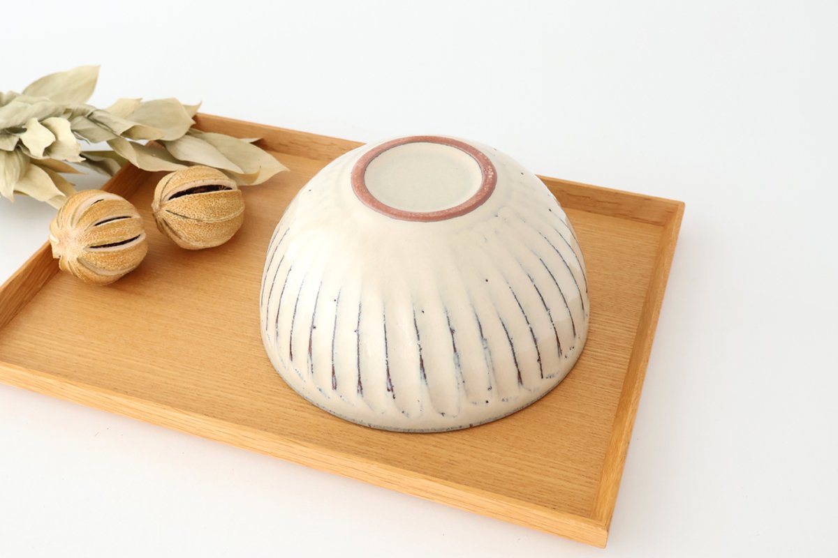 Donburi Bowl White-Carved | Shigaraki Ware