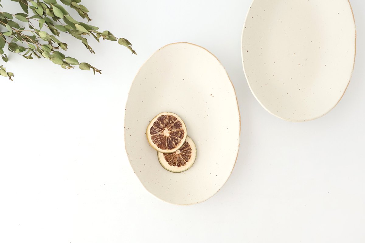 Craft Ishikawa Oval Plate Okoge 21cm/8.3in | Banko Ware