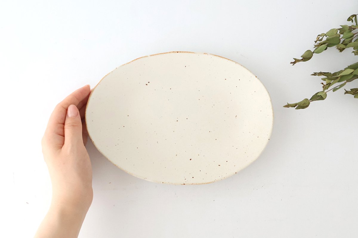 Craft Ishikawa Oval Plate Okoge 21cm/8.3in | Banko Ware