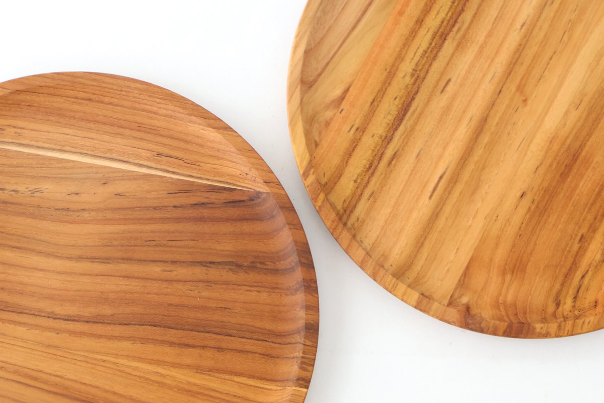 Bread Plate natural wood L