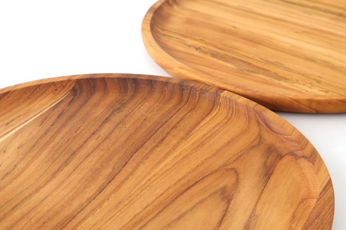 Bread Plate natural wood L