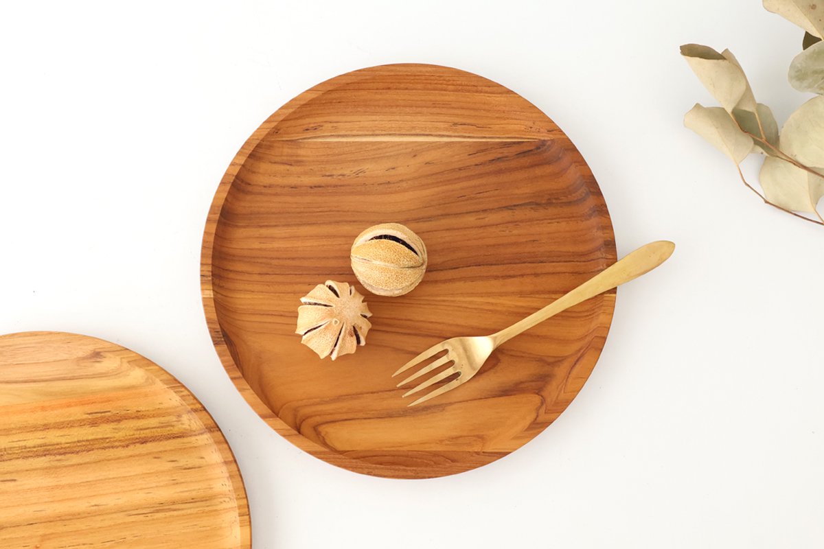 Bread Plate natural wood L