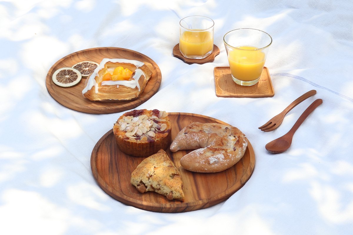Bread Plate natural wood M
