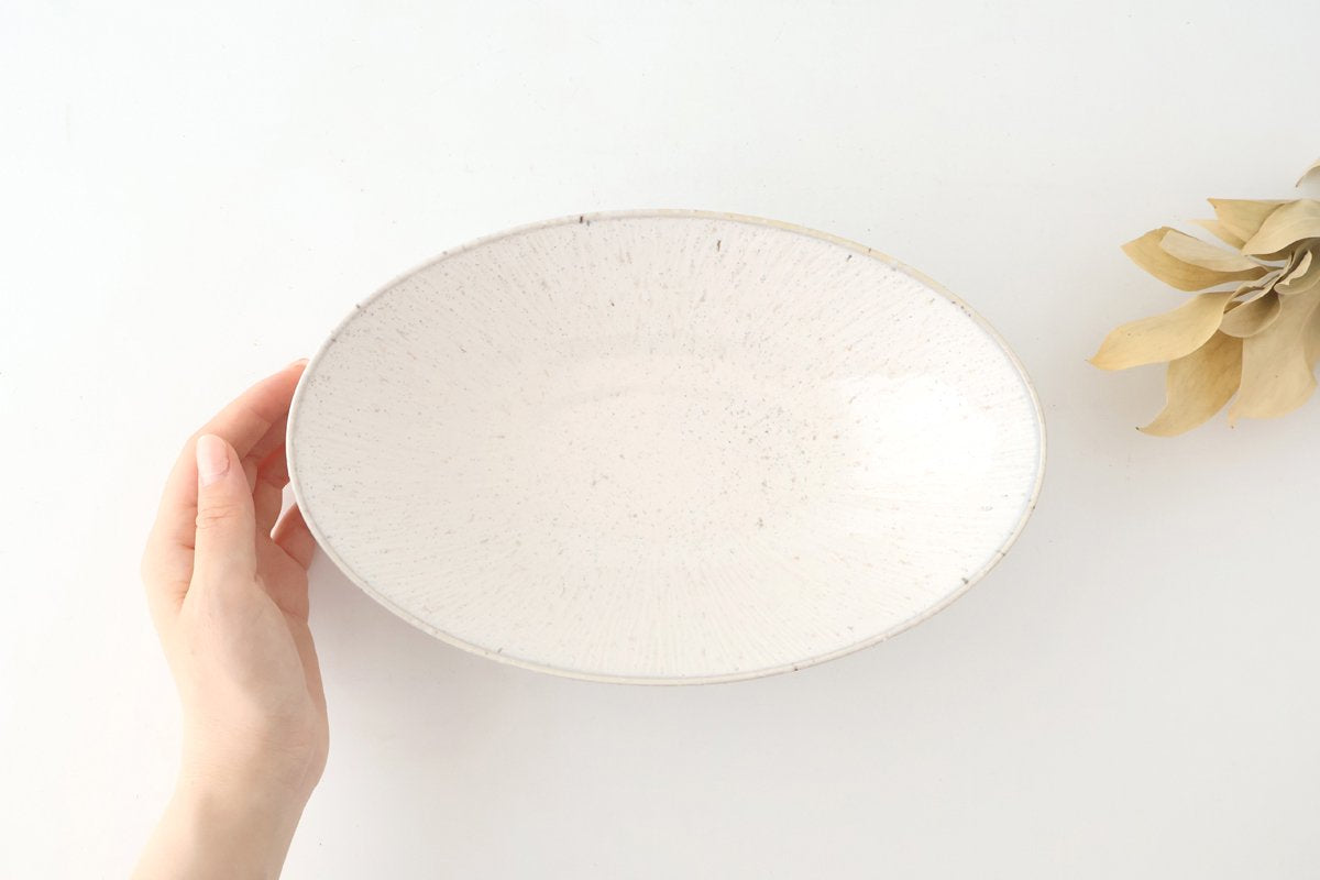 Oval Bowl White 25cm/9.8in | Serving Bowl Mino Ware