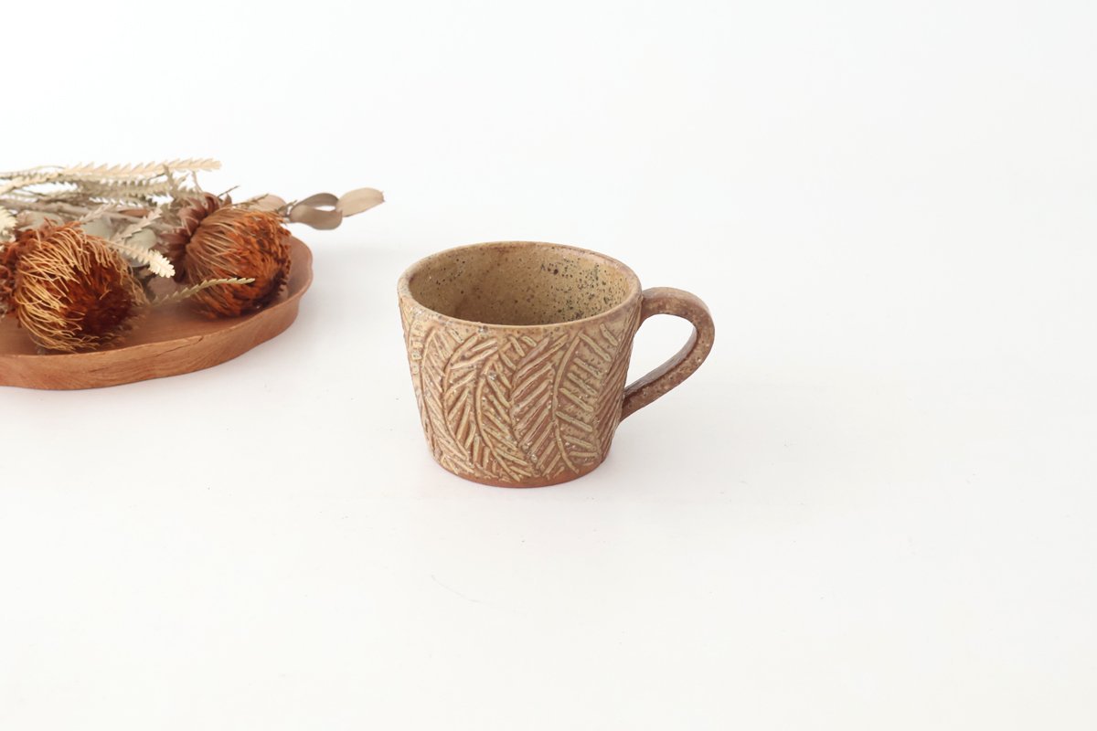 Mini Mug Shaved Brown|Mino Ware