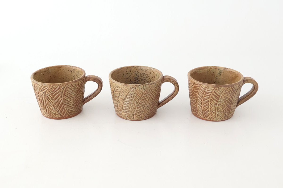 Mini Mug Shaved Brown|Mino Ware