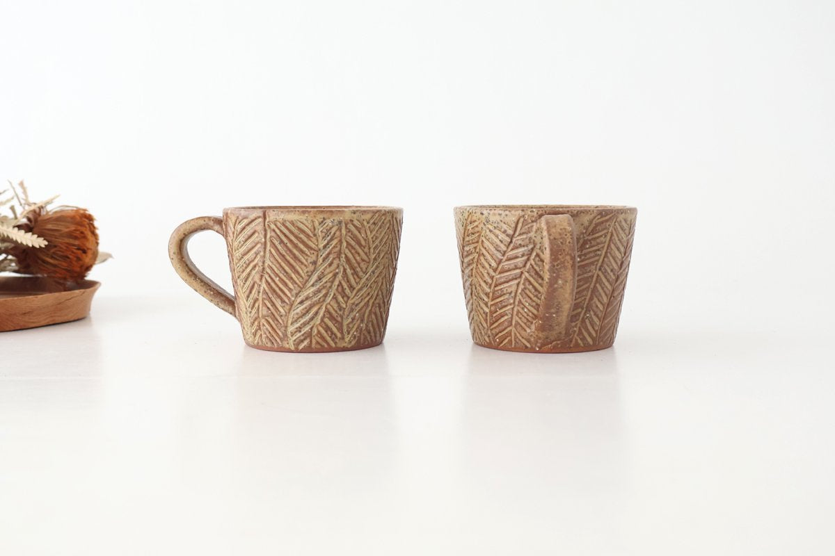 Mini Mug Shaved Brown|Mino Ware