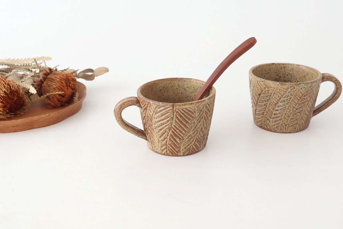 Mini Mug Shaved Brown|Mino Ware
