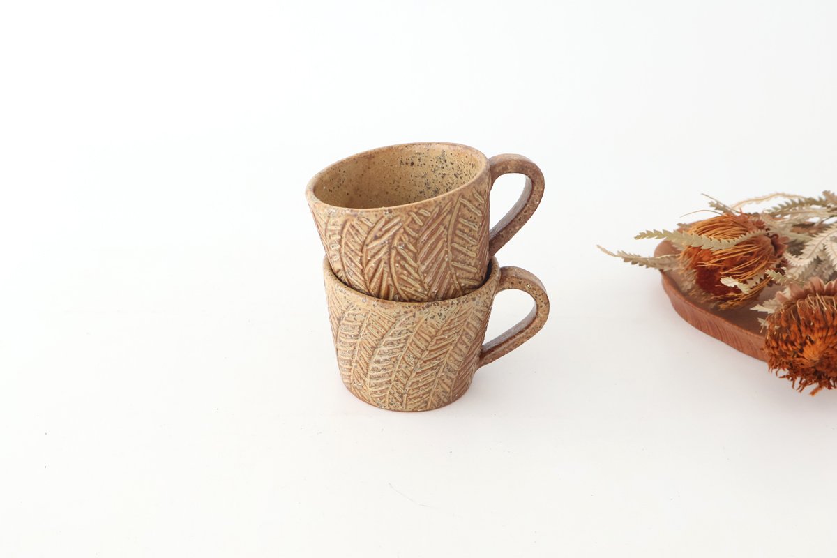 Mini Mug Shaved Brown|Mino Ware