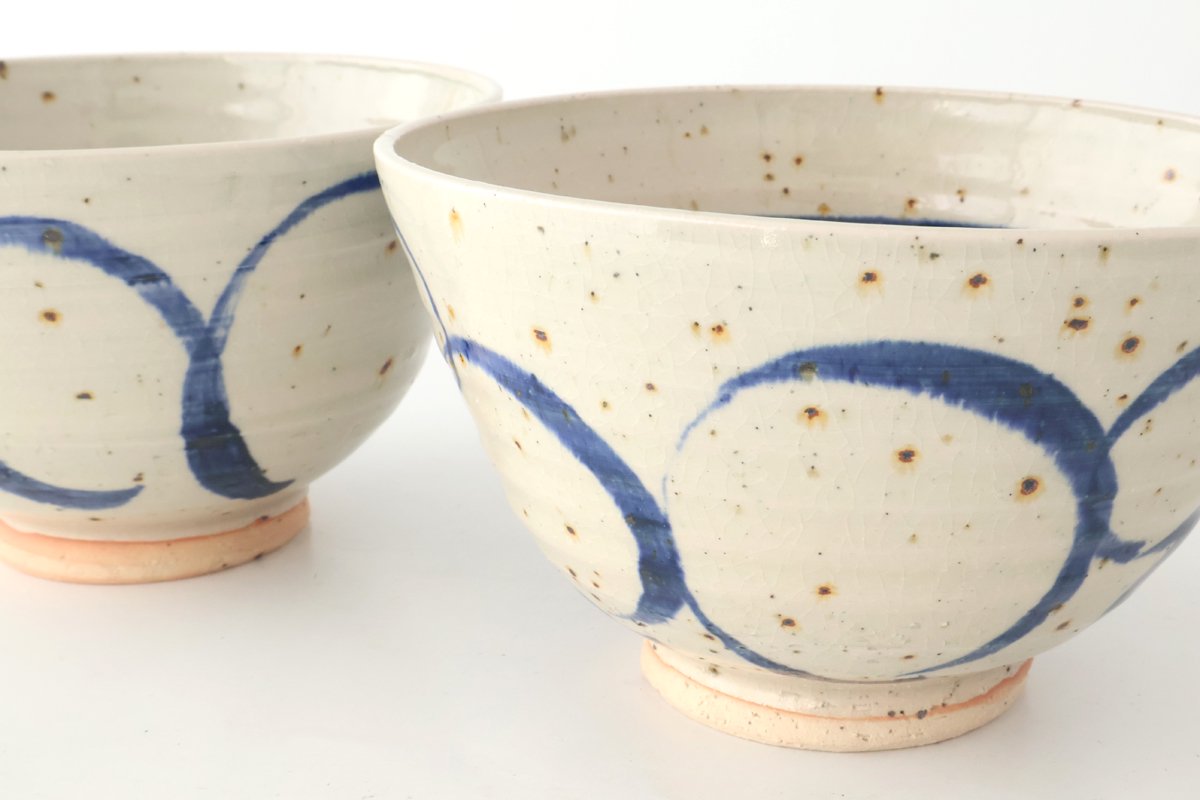 Donburi Bowl Blue Circles | Shigaraki Ware
