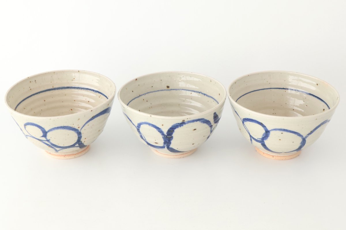 Donburi Bowl Blue Circles | Shigaraki Ware