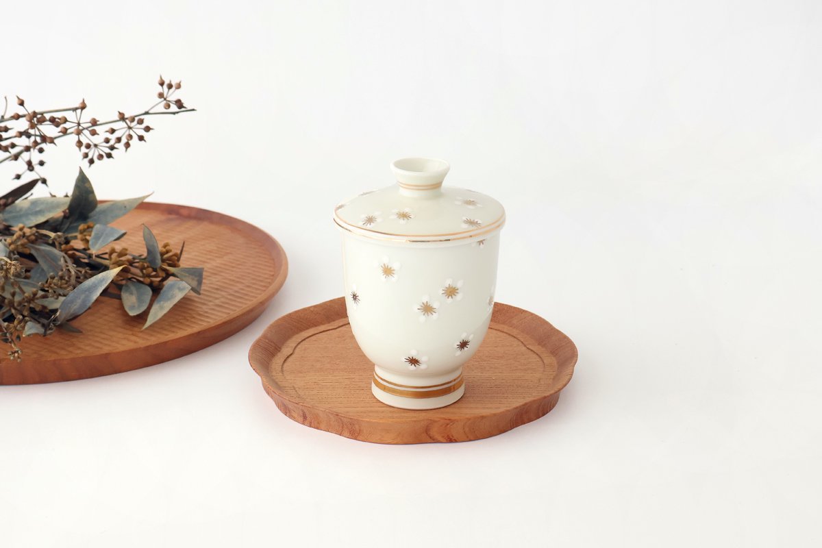 Bowl with Lid For Steam White Plum | Kobachi Arita Ware
