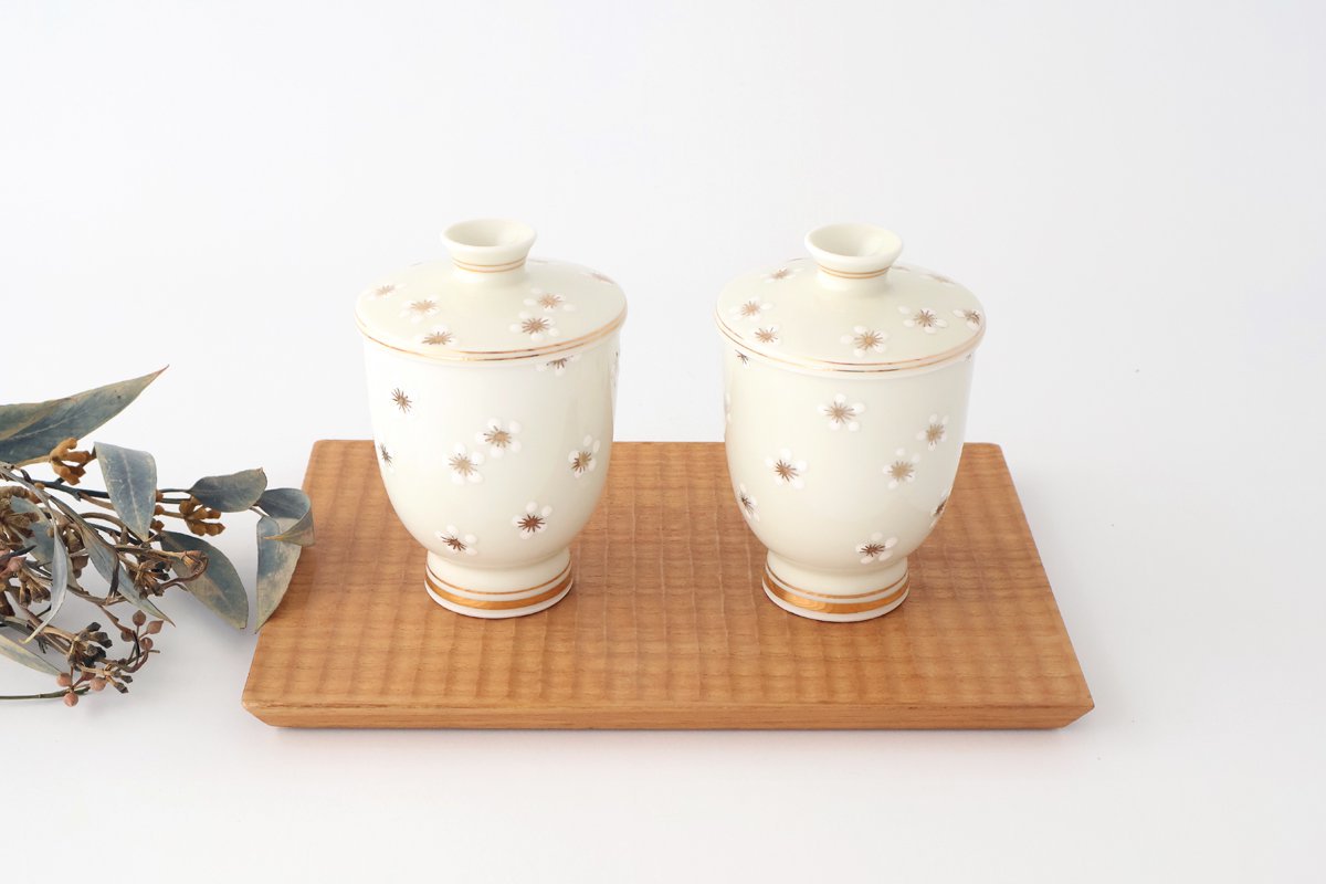 Bowl with Lid For Steam White Plum | Kobachi Arita Ware