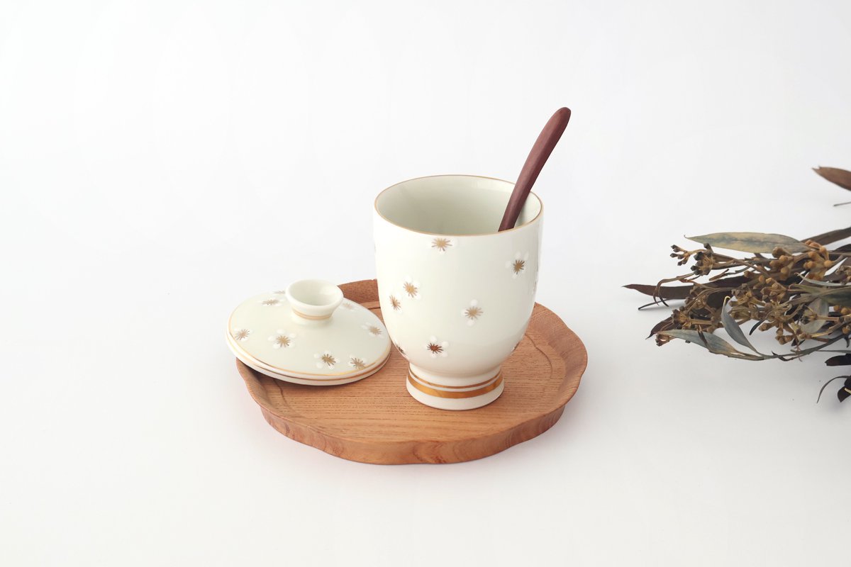 Bowl with Lid For Steam White Plum | Kobachi Arita Ware
