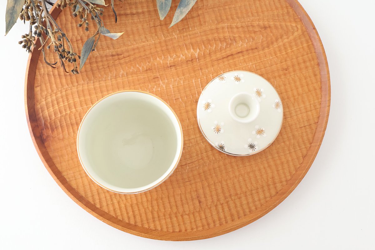 Bowl with Lid For Steam White Plum | Kobachi Arita Ware