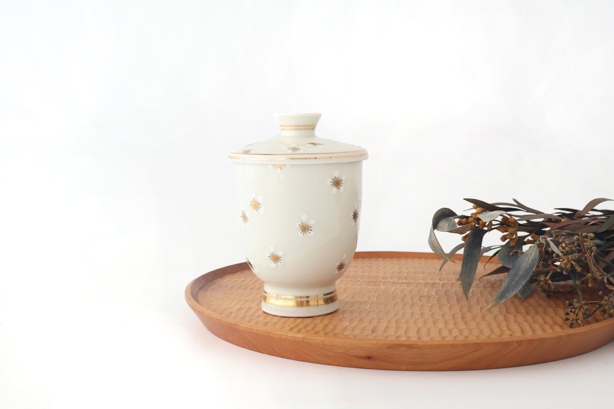 Bowl with Lid For Steam White Plum | Kobachi Arita Ware