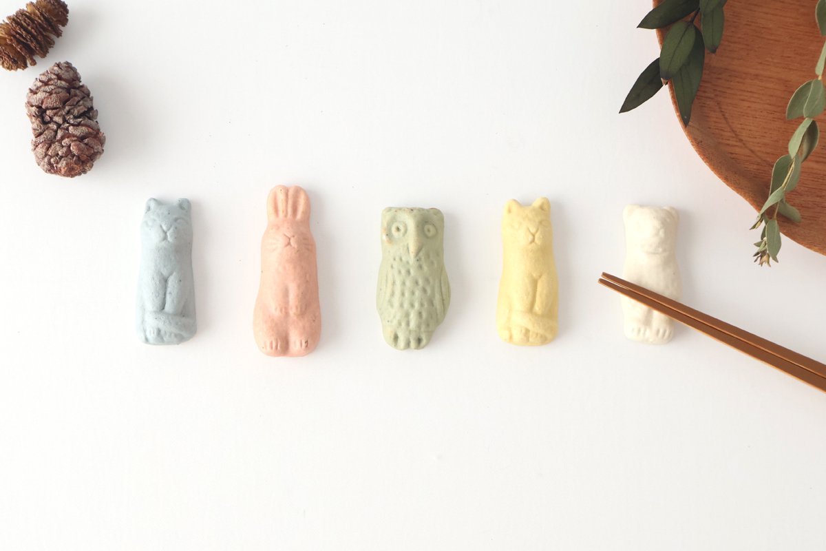 Chopstick Rest Bear White | Hashioki Shigaraki Ware-Detail14