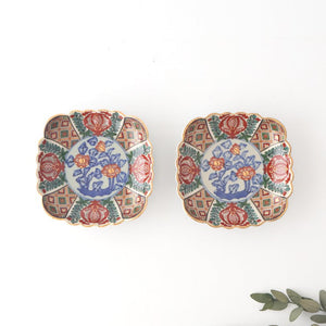 Rinkurou Kiln Chrysanthemum-shaped Small Plate Square Pattern | Hasami Ware-Detail11