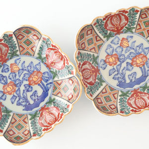 Rinkurou Kiln Chrysanthemum-shaped Small Plate Square Pattern | Hasami Ware-Detail12