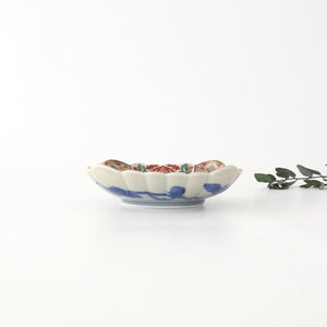 Rinkurou Kiln Chrysanthemum-shaped Small Plate Square Pattern | Hasami Ware-Detail3