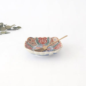 Rinkurou Kiln Chrysanthemum-shaped Small Plate Square Pattern | Hasami Ware-Detail7