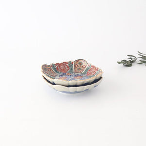 Rinkurou Kiln Chrysanthemum-shaped Small Plate Square Pattern | Hasami Ware-Detail10