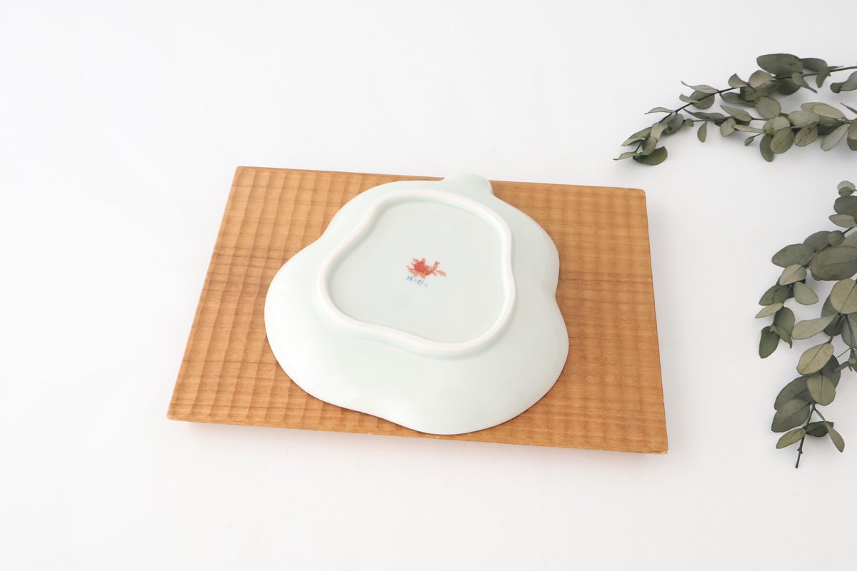 Rinkurou Kiln Gourd-shaped Plate Arabesque Round Pattern | Hasami Ware