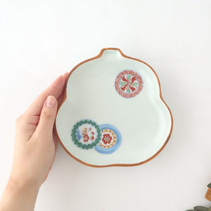 Rinkurou Kiln Gourd-shaped Plate Arabesque Round Pattern | Hasami Ware-Detail5