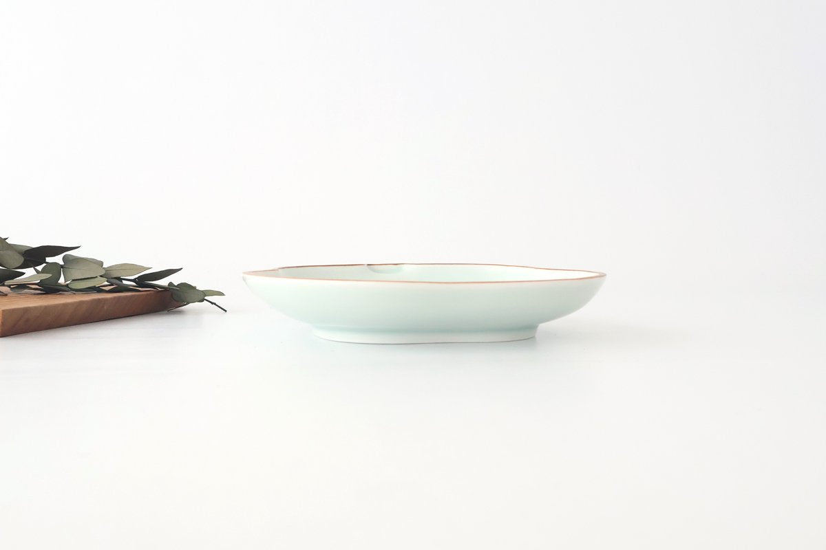Rinkurou Kiln Gourd-shaped Plate Arabesque Round Pattern | Hasami Ware
