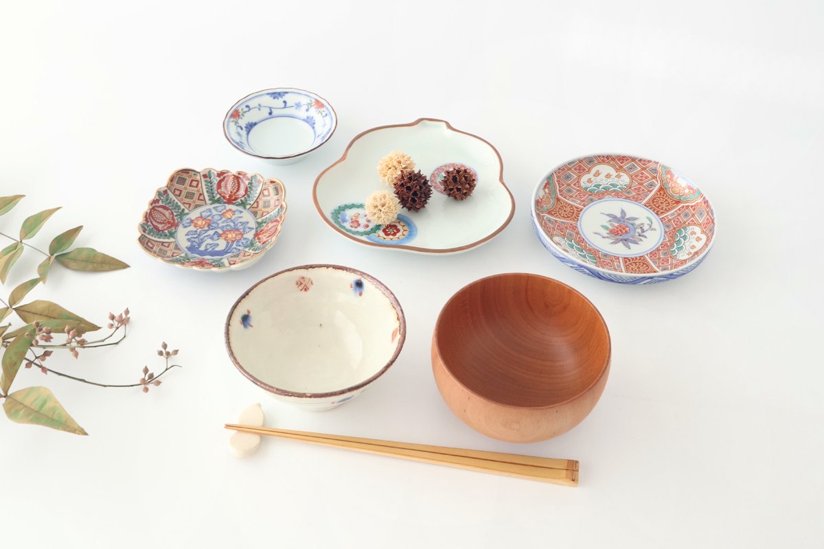 Rinkurou Kiln Gourd-shaped Plate Arabesque Round Pattern | Hasami Ware