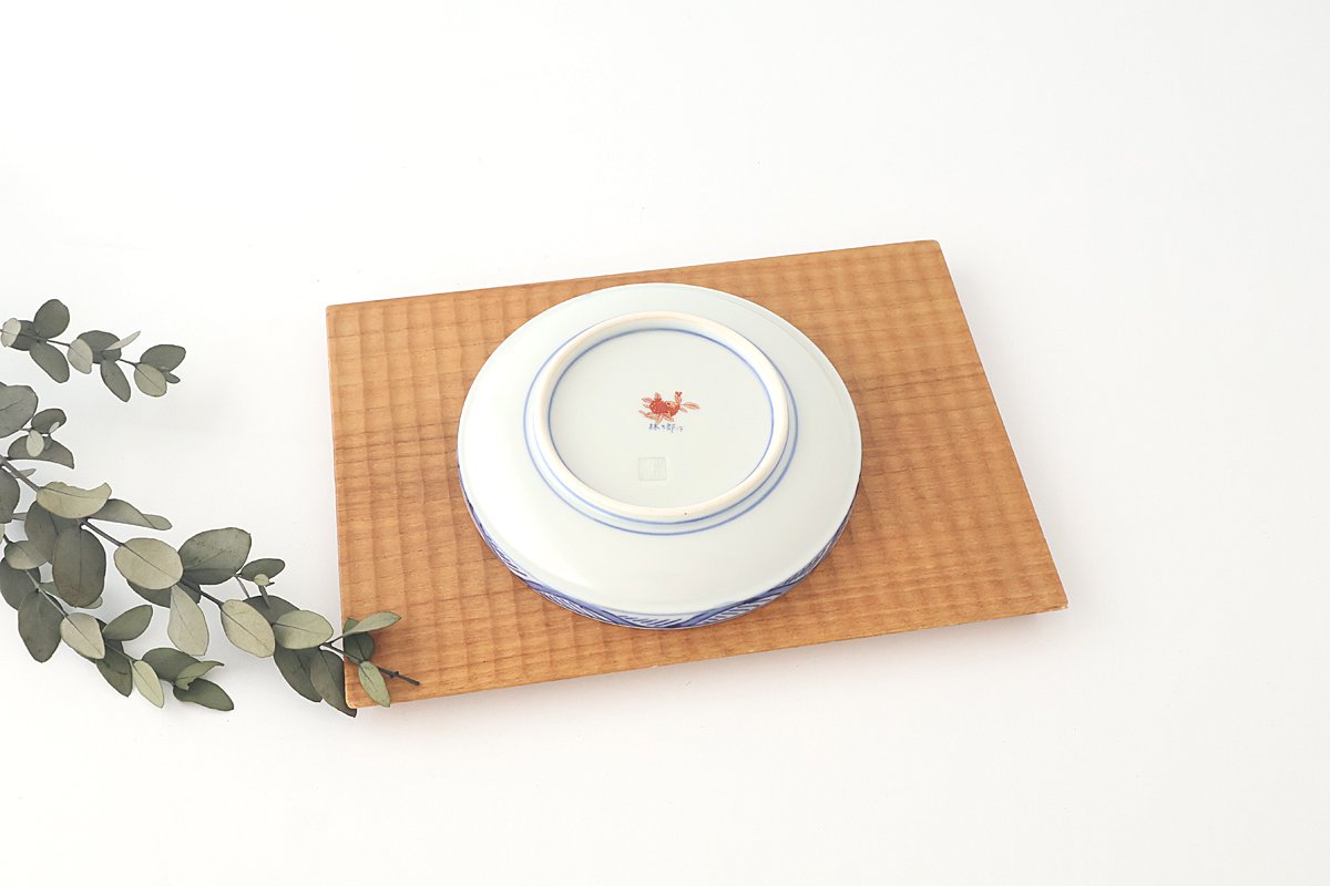 Rinkurou Kiln Plate Plover and Pomegranate Pattern | Hasami Ware