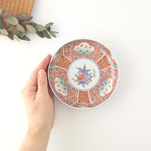 Rinkurou Kiln Plate Plover and Pomegranate Pattern | Hasami Ware-Detail4