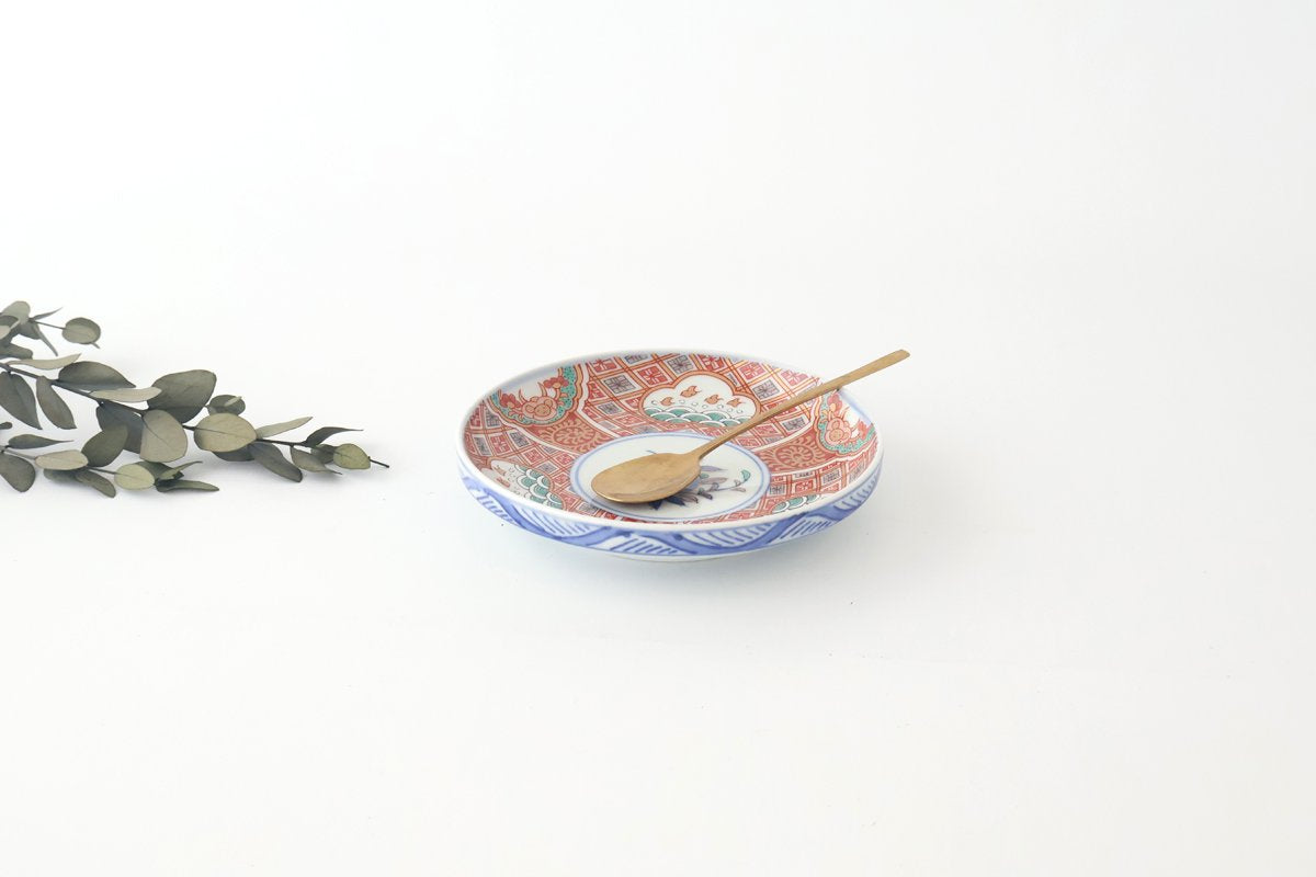 Rinkurou Kiln Plate Plover and Pomegranate Pattern | Hasami Ware