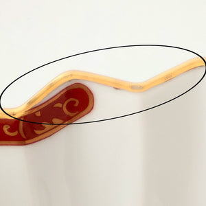 Rinkurou Kiln Fan-shaped Small Plate Red Phoenix Pattern|Hasami Ware-Detail14