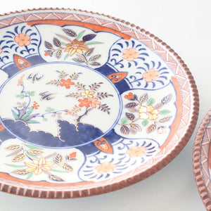 Rinkurou Kiln Round Plate Old Imari Flower and Tree 21cm/10.6in  | Hasami Ware-Detail2