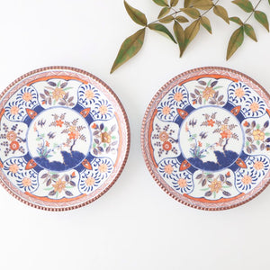 Rinkurou Kiln Round Plate Old Imari Flower and Tree 21cm/10.6in  | Hasami Ware-Detail11