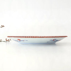 Rinkurou Kiln Round Plate Old Imari Flower and Tree 21cm/10.6in  | Hasami Ware-Detail5