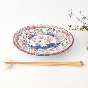 Rinkurou Kiln Round Plate Old Imari Flower and Tree 21cm/10.6in  | Hasami Ware-Detail6