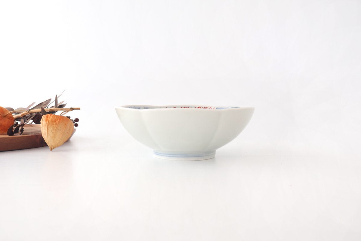 Flower-shaped Bowl Blue and Green|Serving Bowl Arita Ware