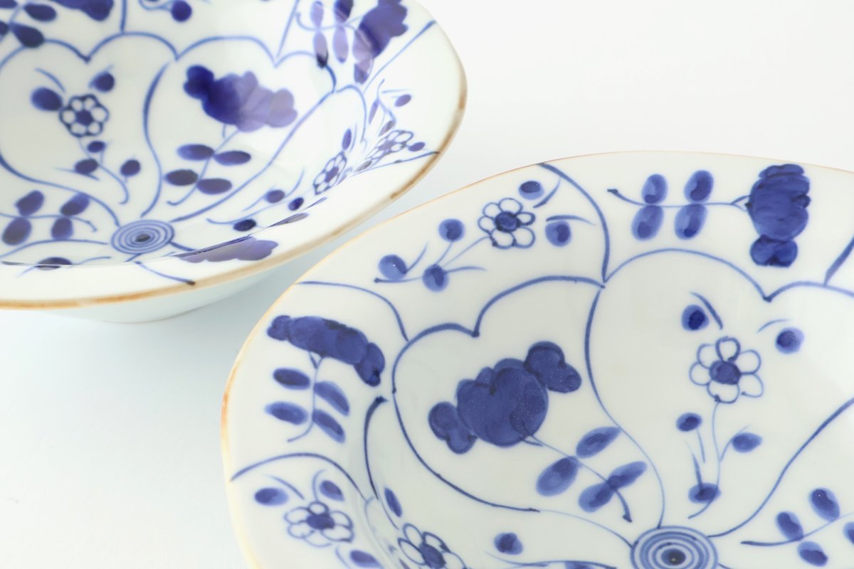 Rim Bowl Nazuna Imari Ware|Serving Bowl Arita Ware