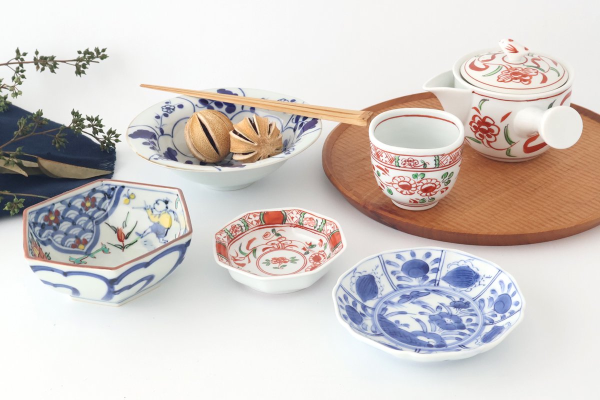 Rim Bowl Nazuna Imari Ware|Serving Bowl Arita Ware