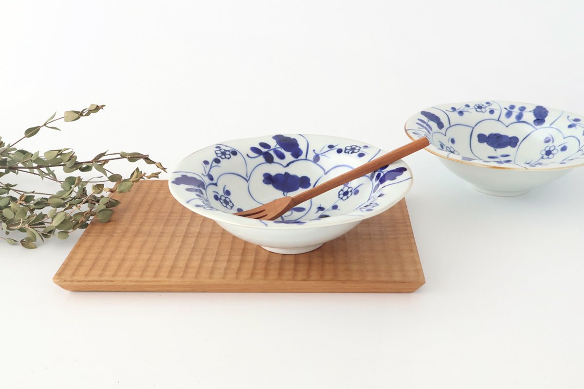 Rim Bowl Nazuna Imari Ware|Serving Bowl Arita Ware
