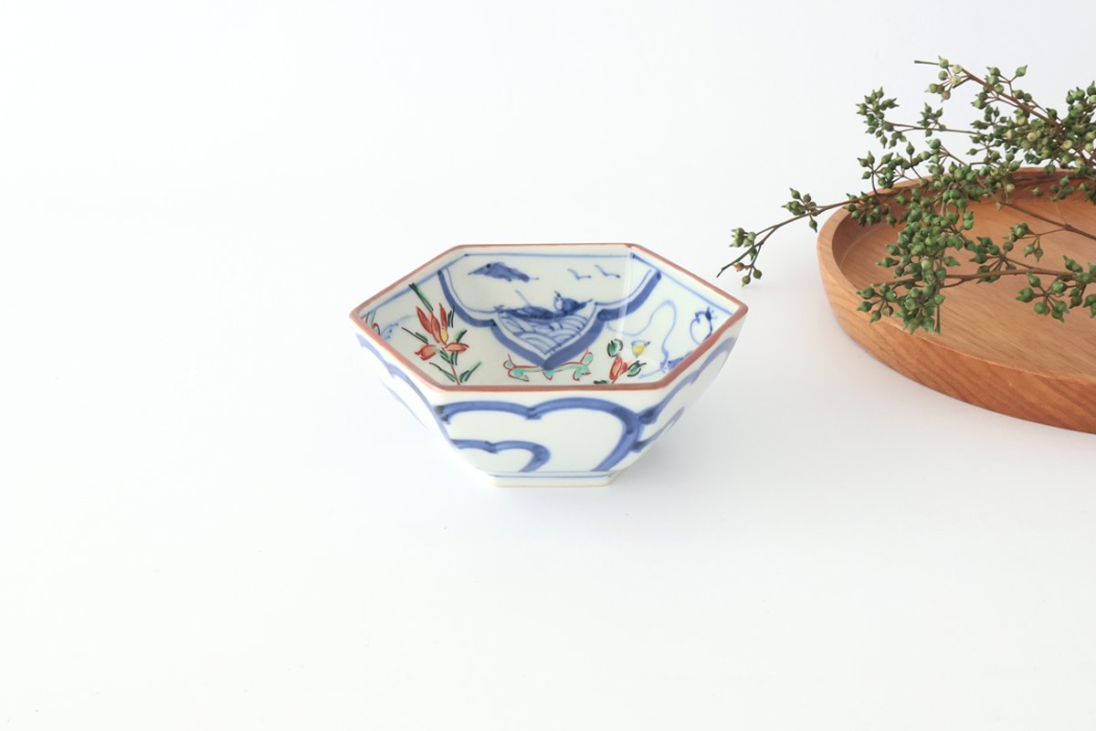 Small Hexagonal Bowl Children's Pattern|Kobachi Hasami Ware