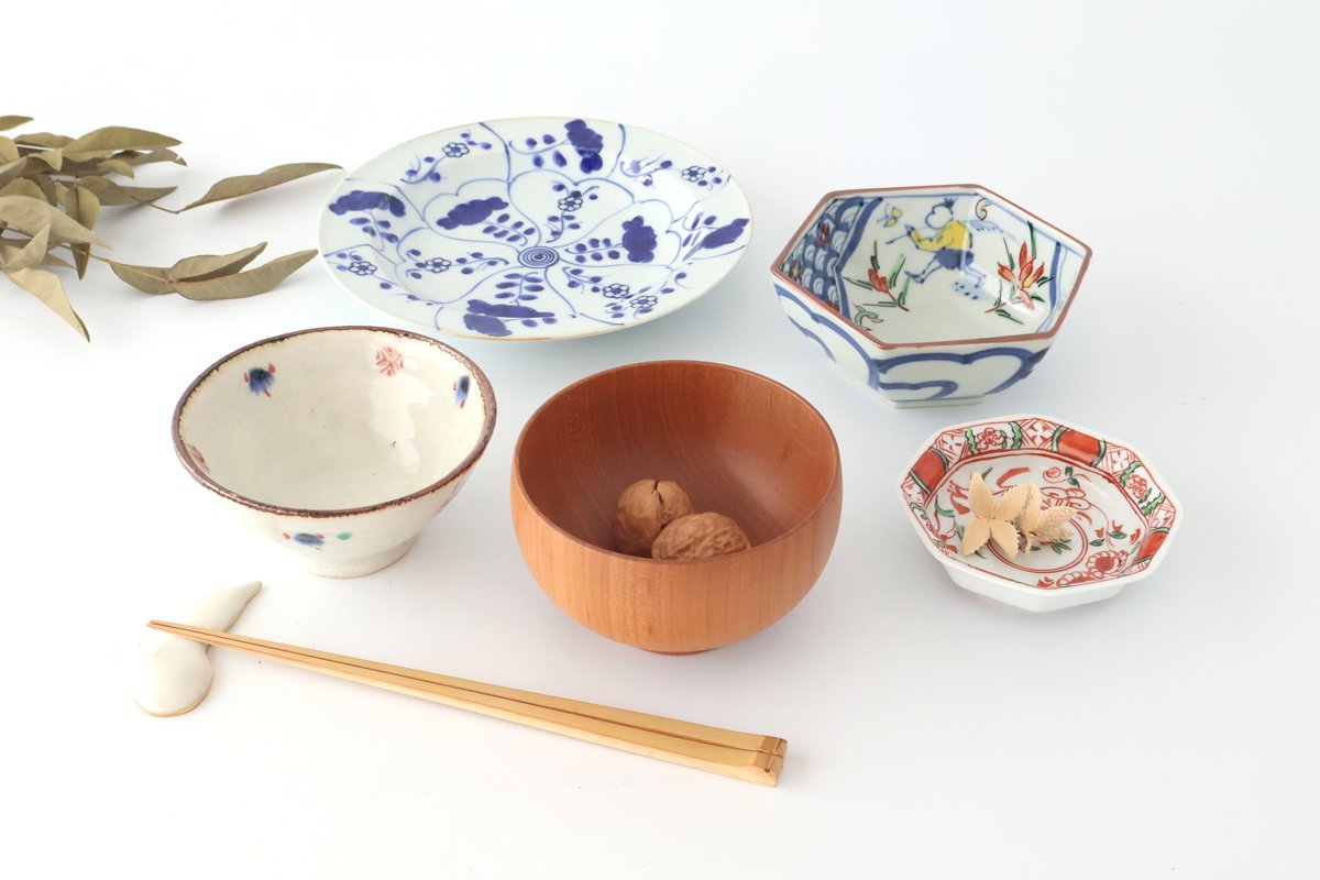 Small Hexagonal Bowl Children's Pattern|Kobachi Hasami Ware