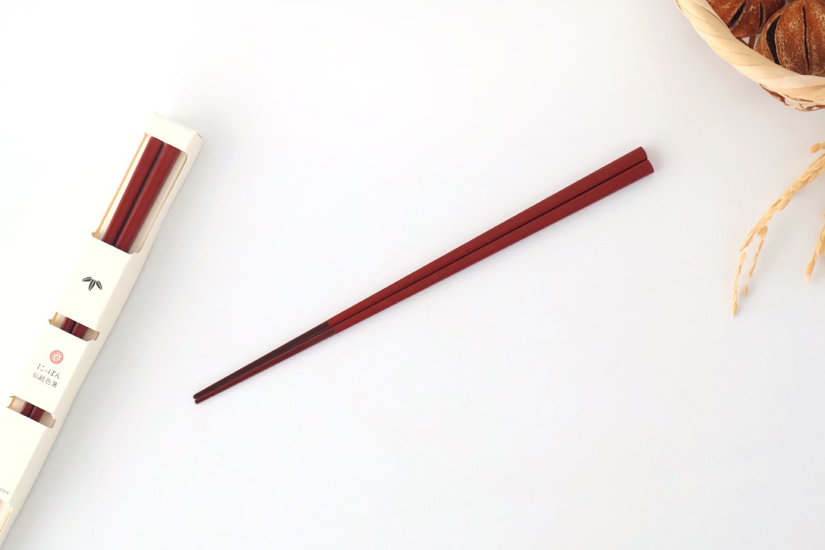 Chopsticks Japanese Traditional Color Ancient Vermilion 23.0cm /9.05in