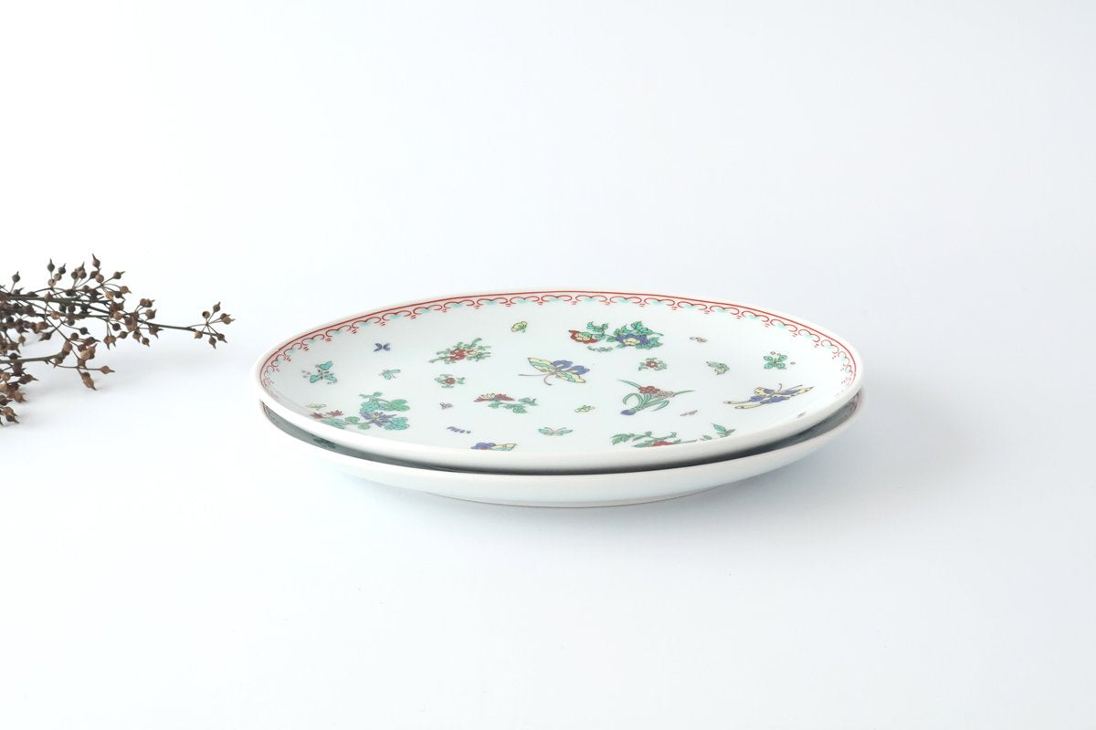 Oval Plate Butterfly 24cm/9.4in | Hasami Ware