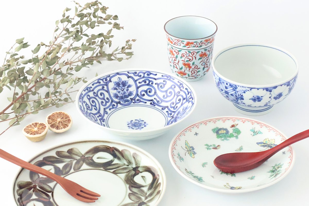 Japanese Cup Nishiki Arabesque Blue |Yunomi Hasami Ware-Detail13